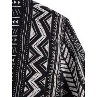 Camisa informal con botones y solapa de manga corta para hombre, estilo bohemio, vacaciones diarias, tops de verano - details 3