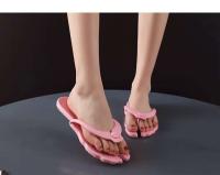 Zapatillas de viaje plegables portátiles para mujer, chanclas de playa antideslizantes, diseño desmontable, baño de natación estampado transpirable - details 19