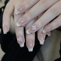 Uñas brillantes a presión para mujer, puntas de ataúd de ojo de gato, arte de manicura Artificial, decoración de uñas - details 6