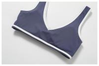 Sujetador deportivo con correa ancha para el hombro, sujetador de Yoga de una pieza resistente a los golpes, Top de Fitness al aire libre para mujer - details 38