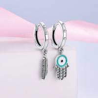 2025 Pendientes de aro de plata de ley 100% 925 con 3 pares de dijes para mujer con circonita cúbica, luna y estrellas, elegantes regalos de joyería de cumpleaños - details 2