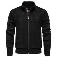 Cardigan de Pendiente de Lana de Cashmere Cuello Alto con Cremallera, Moda de Otoño e Invierno para Hombres - details 1