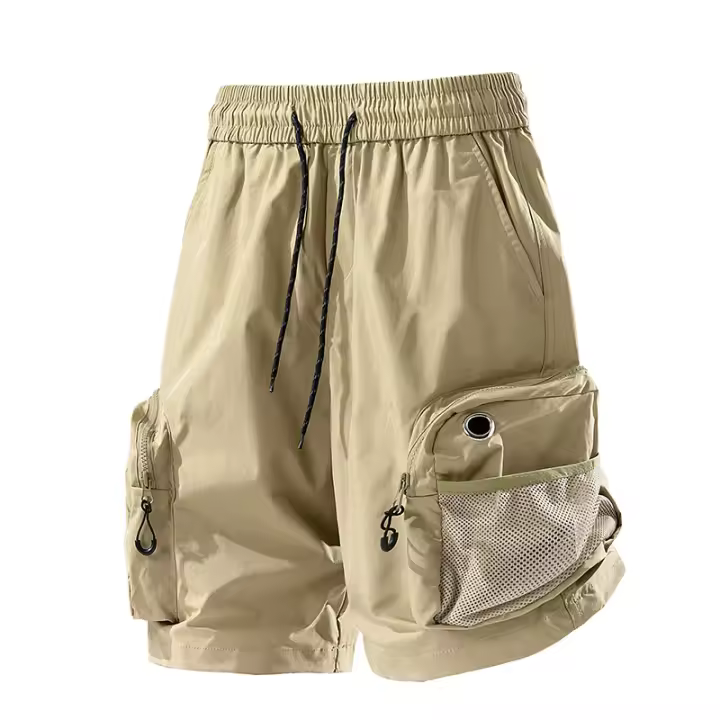 Pantalones cortos informales para hombre de calle al aire libre, pantalones cortos deportivos holgados y transpirables de verano, pantalones cortos Cargo con múltiples bolsillos a la moda para hombre - 1