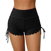 Bañadores para mujer Pantalones cortos de cintura alta con cordón lateral Diseño ondulado elástico - details 0