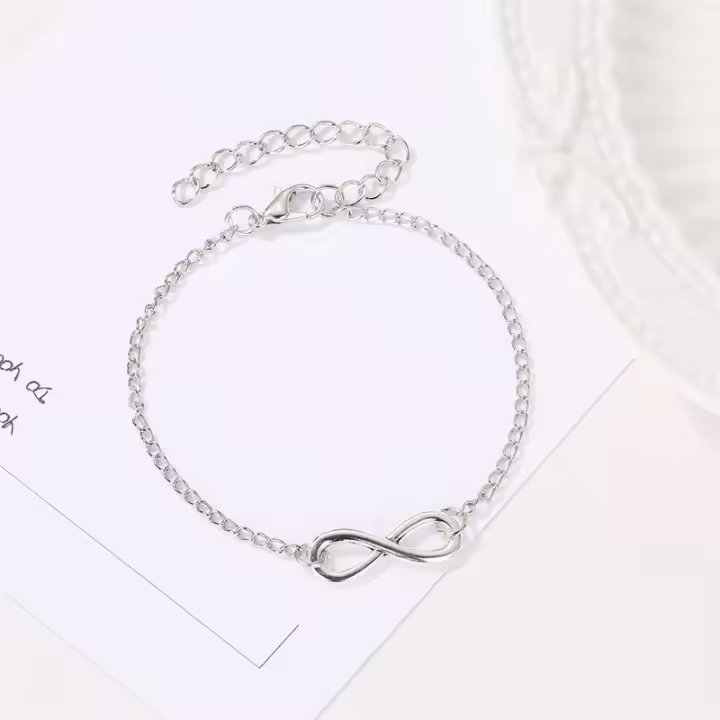 caliente minimalista Punk Vintage Bijoux moda encanto infinito 8 pulseras para mujeres regalo hombres cadena pequeños brazaletes joyería barata - 1