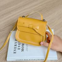 Dulce bolso de hombro con lazo de cuero PU, bolso cruzado con lazo de Color sólido, monedero, cartera, Bolso pequeño para niños, ropa de calle - details 7