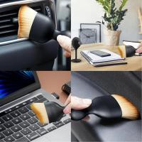 4 cepillos de herramienta de limpieza interior de coche con cubierta, cepillo de coche, cepillos para detalles de coches, plumero interior, cerdas suaves para limpieza de interiores de automóviles, cepillo para detalles de coches, herramientas para quitar - details 2