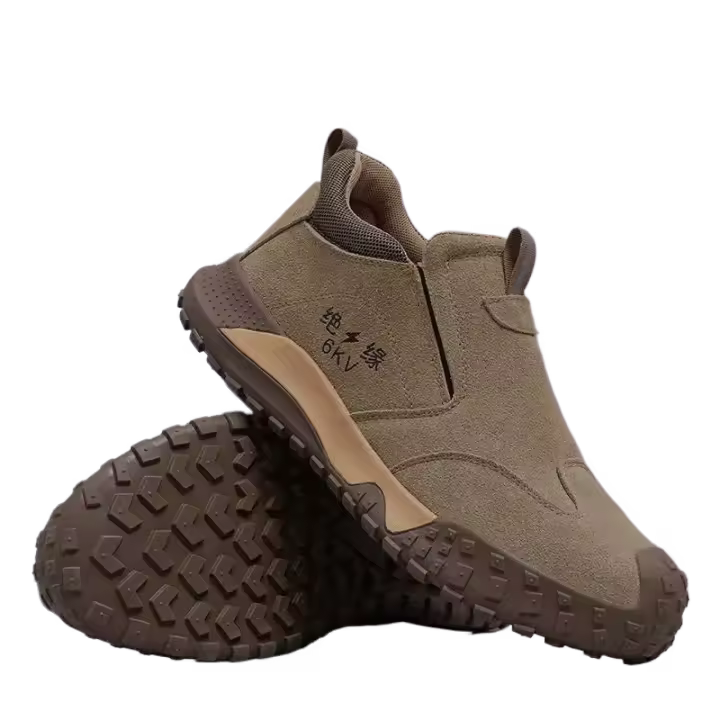 No de acero puntera soldadores zapatos anti-quemaduras de cuero de vaca ligero verano transpirable 6KV aislado estribos casual zapatos de trabajo al aire libre zapatos de trabajo del sitio - 1