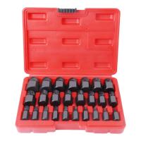 Juego de extractores de tornillos de doble cabeza, juego de extractores de pernos multiespline de fácil extracción, juego de removedores de tornillos de cabeza hexagonal roto dañado, 25 uds. - details 1