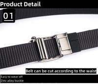 Cinturón Casual de Nylon Versátil Tamaño Grueso de 3.5CM con Hebilla de Aleación - details 5