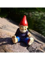 Estatua de resina para hombre mayor sentado, adorno creativo para el hogar, Gnomo de jardín, Micro paisaje - details 3