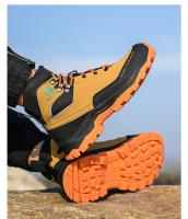 Zapatos de Seguridad para Hombres Impermeables, Altas, Resistentes al Desgaste, Forro de Cuero, Suela de Goma Sintética - details 19