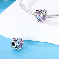 Encantos de Plata Esterlina S925 con Mariposa Flor y Corazón para Pulsera Original de 3mm Joyería Fina de Cumpleaños para Mujeres Material de Metal con Zirconia - details 22
