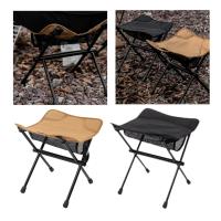 Foldable Camping Stool Fishing Chair Footrest Compact Chair Non Slip Fishing Chair for Patio Outdoor Backpacking Picnic Hiking