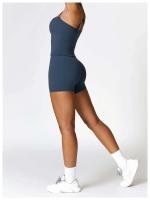Pantalones cortos de yoga para mujer, bodys deportivos transpirables de cintura alta, para correr, gimnasio y entrenamiento de verano - details 13