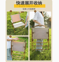 Silla de Playa Plegable con Reposabrazos ,SILLA CAMPING, Estructura de Acero Resistente,Asiento de Lona Impermeable,Estampado a Rayas ,Ideal para Playa o Camping ,Pesca, Estructura de Acero - details 11