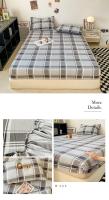 Plaid Style Fitted Sheet Skin-friendly Bed Cover Elastic Bedsheet for Girls Boys Room couvre lit Home Bed Linen(No Pillowcase) - details 21