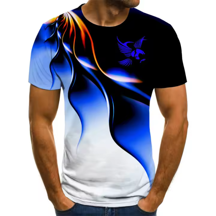 Camisetas 3D de manga corta y manga larga para hombre 2025, ropa de moda popular para imprimir, ropa de belleza de color. - 1