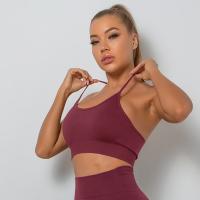Nessaj-Sujetador deportivo sin costuras a prueba de golpes, top corto sexy de cuello bajo para yoga y fitness - details 9