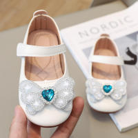 Zapatos de cuero para niñas pequeñas, zapatos planos informales de princesa dulce para niños, fiesta de boda, diamantes de imitación, mariposa, cristal, corazón, moda, nuevo suave - details 9