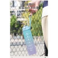 Botella de agua deportiva de 900ML con marcador de tiempo, taza a prueba de fugas, botella de agua portátil motivacional para deportes al aire libre, Fitness, sin BPA - details 1