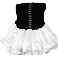 BUNO-vestido envolvente de un solo pecho para mujer, falda acampanada de terciopelo de retales, dobladillo sin mangas, dulces fiestas de cumpleaños, Mini ceñido Sexy - details 10