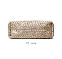 Bolsa tejida a mano de diseño premium, nicho, gran capacidad, casual, estilo perezoso, de un solo hombro, tipo cubo. - details 10