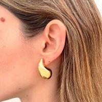Pendientes de Acero Grueso en Forma de Gota Dorada Gótico Nífo para Mujeres Acero Inoxidable Oro - details 0