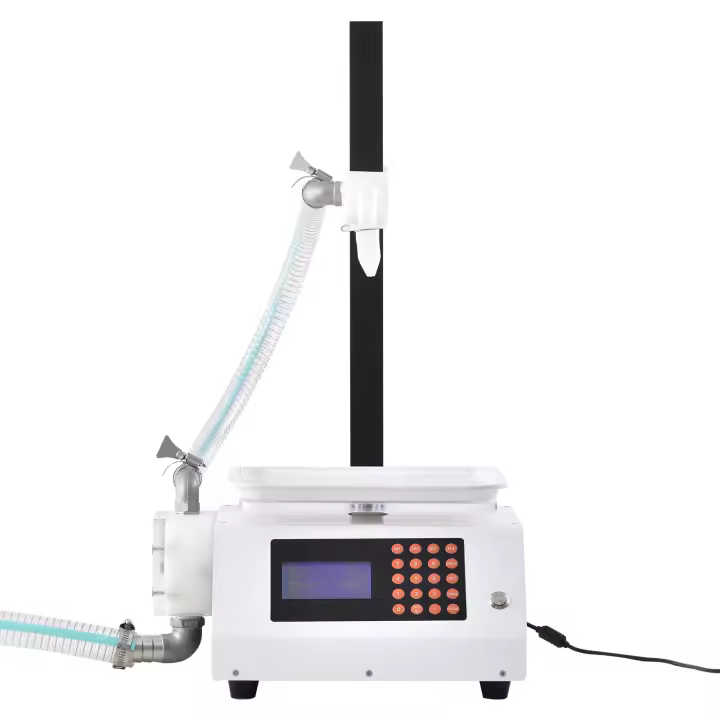 Máquina llenadora de líquidos SucceBuy, capacidad de 50 - 5000 g. Embotellado automático. Bomba de engranajes. Control digital. Para miel, aceite, vino, detergente, líquidos viscosos. (Boquilla única) - 1