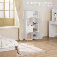 Estantería Blanca de 8 Cubos Armarios de Almacenamiento con Puertas Ideal para Estudio, Dormitorio, Sala de Estar Tamaño 60x30x120 cm - details 2