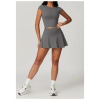 Falda deportiva para mujer, pantalones cortos incorporados, falda de tenis, falda deportiva para correr de cintura alta, pantalones cortos - details 8
