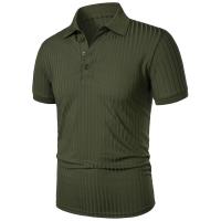Ropa deportiva para correr para hombre, poste de pie de manga corta de alta elasticidad de verano, suéter básico de punto fino - details 32