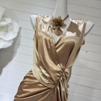 Novedad de verano, vestido ceñido a la cintura de nicho de alta gama con diseño francés, falda larga - details 22