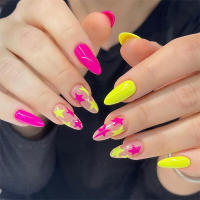 Uñas Falas con Estampado de Estrella A Prueba de Chip y Borrões Ideal para Amantes de Manicura y Belleza - details 6