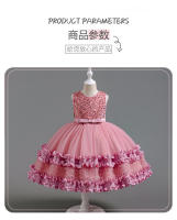 Vestido Formal de Tul Abullonado para Bebé Princesa de Encaje para Fiesta de Cumpleaños de Niña de las Flores Infantil - details 0