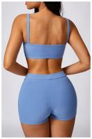 Traje atlético de 2 piezas para mujer, ropa de Yoga de secado rápido, equipo de Fitness, correr, entrenamiento, ropa de ejercicio - details 23