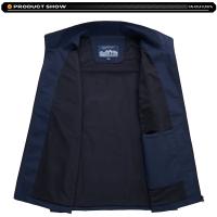 2025 nuevo verano hombres sin mangas ocio al aire libre chaleco con cuello levantado hombres muchos bolsillos Color sólido transpirable chaleco fino chaleco masculino - details 7