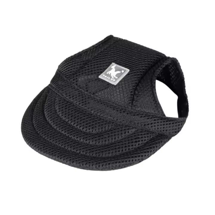 Travelhelmet Gorro de béisbol para mascotas de Color sólido con orificios para las orejas, gorro transpirable para perros, protección solar ajustable, sombrero para el sol para perros para el verano - 1