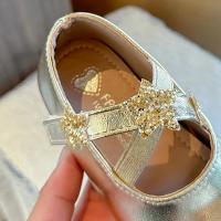 Zapatos de cuero para niñas, calzado de estilo princesa, fondo suave, antideslizante, informal, para fiesta de baile, Chic, novedad de otoño, 2024 - details 8