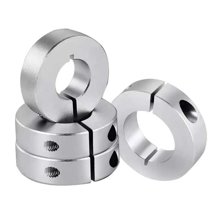 Paquete de 4 collares de eje dividido de 20Mm, abrazadera de Collar de eje de una pieza de aluminio, estilo de abrazadera, 40Mm OD, 12Mm de espesor - 1