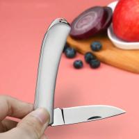 Cuchillo De Frutas Plegable De Acero Inoxidable Para Cocina Accesorios De Cocina Portátil Para Exteriores Cuchillo De Pelar Frutas - details 2