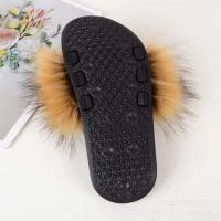 Zapatillas de piel sintética de lujo para mujer con diseño de mapache de cabeza redonda, parte inferior plana cálida, plantillas de goma para el hogar para invierno al aire libre - details 6