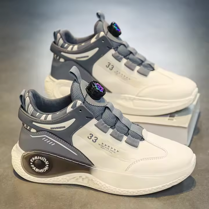 Zapatos deportivos para hombre con hebilla giratoria, cómodos, antideslizantes, con cordones, duraderos, para actividades al aire libre - 1