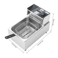 Fritura Profesional de Acero Inoxidable 2500 W, 6 L, con Cesta y Cubierta - details 1