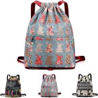 Mochila de tela Oxford con cordón, bolso de mensajero ligero exótico, bolso de hombro plegable de gran capacidad, Outddor - details 0