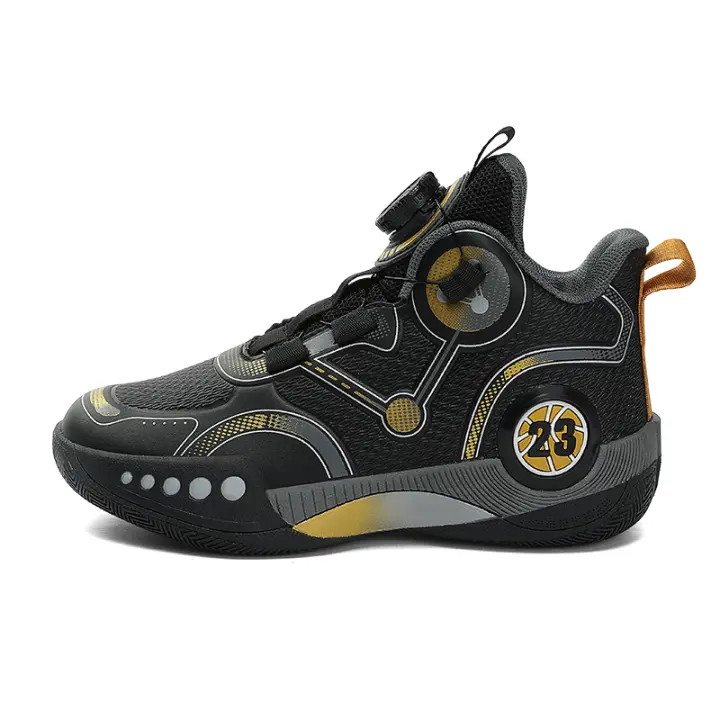 Zapatillas de baloncesto para niños de alta calidad, deportivas duraderas con cordones y zapatillas para correr antideslizantes. - 1