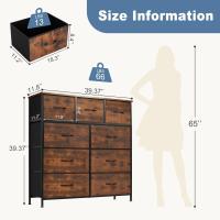 Mueble de Vestidor de Tela Estable con Marco de Acero Ideal para Dormitorio, Salón - details 2