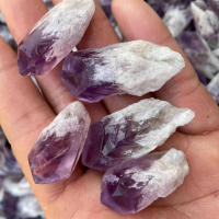 Combo de citrino de amatista Natural, trozos de puntos de cristal, cristales curativos, paisajismo, decoración de pecera Feng Shui, 100g - details 4