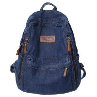 Mochila de alta resistencia para niñas, bolso de hombro de gran capacidad con azul para libros, revistas y portátiles - details 2