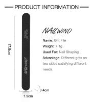 NAILWIND-lima de uñas con forma de borde, tiras de lijado de doble cara para manicura, herramienta para el cuidado de las uñas, 100/180 - details 4